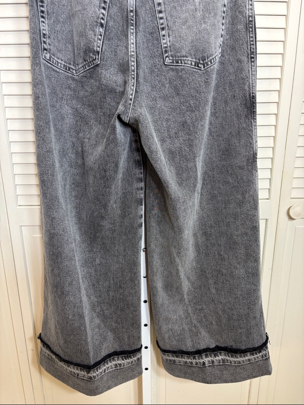 rag & bone Melina Patch Pockets Wide Leg Washed Gray Jeans Size 28 - Picture 11 of 16